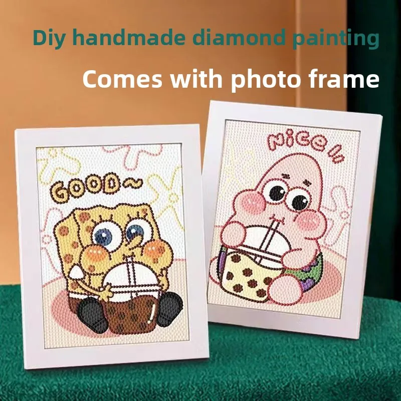 SpongeBob Full Drill Framed Diamond Painting - Kids' DIY Craft Kit, Cute Cartoon Creative Sticker, Adorable Decorative Gift
SpongeBob Full Drill Framed Diamond Painting - Kids' DIY Craft Kit, Cute Cartoon Creative Sticker, Adorable Decorative Gift