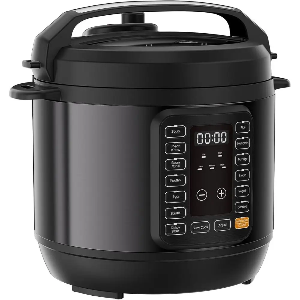8-Quart 12-Function Electric Pressure Cooker with Crock Pot, Rice Cooker, Steamer, Sauté, Soup, Yogurt Maker, and Recipe Book
8-Quart 12-Function Electric Pressure Cooker with Crock Pot, Rice Cooker, Steamer, Sauté, Soup, Yogurt Maker, and Recipe Book