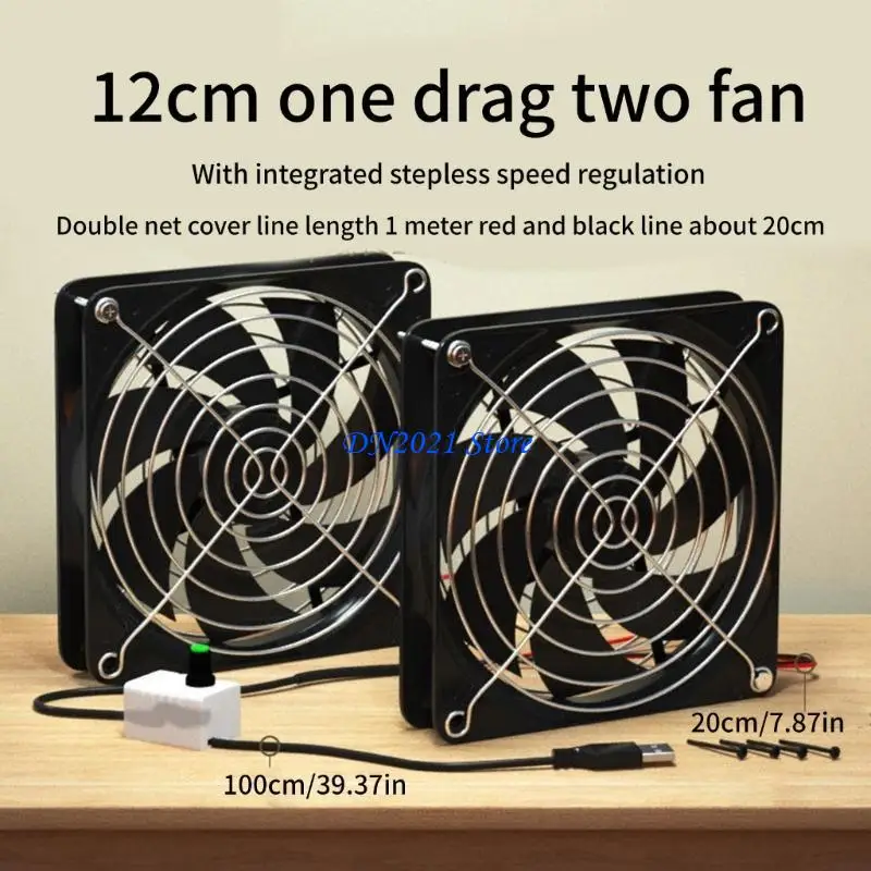 F3KE 5V USB 120mm Case Cooling Fan Wireless Router Set-top Box Mute Radiators Ventilador For Computer Case Coolers