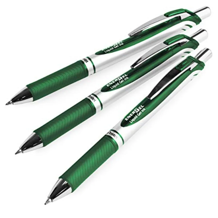 EnerGel RTX Retractable Liquid Gel Pen, 0.7mm Medium line, Forest Green Ink, 3 Pack
EnerGel RTX Retractable Liquid Gel Pen, 0.7mm Medium line, Forest Green Ink, 3 Pack