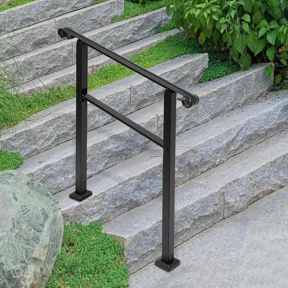 3FT Outdoor Staircase Handrail Hand Support Railing Outdoor Indoor Bannister Rail for Concrete Steps or Wooden Steps (Black)
3FT Outdoor Staircase Handrail Hand Support Railing Outdoor Indoor Bannister Rail for Concrete Steps or Wooden Steps (Black)