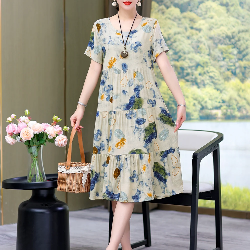 New Summer Dress For Women Sundress 2024 Casual Short Sleeve Dress Female O-Neck Dresses vintage womens clothing
New Summer Dress For Women Sundress 2024 Casual Short Sleeve Dress Female O-Neck Dresses vintage womens clothing