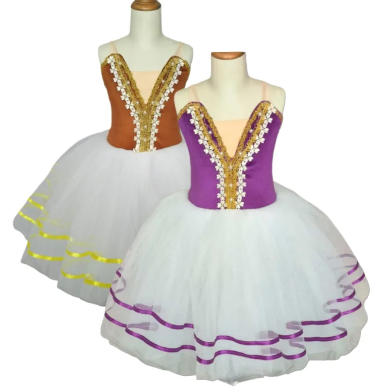 Ballet Skirt Children's Performance Suit Swan Lake Fairy Competition Suit Purple Long Gauze Skirt Girls' Ballet Tutu
Ballet Skirt Children's Performance Suit Swan Lake Fairy Competition Suit Purple Long Gauze Skirt Girls' Ballet Tutu