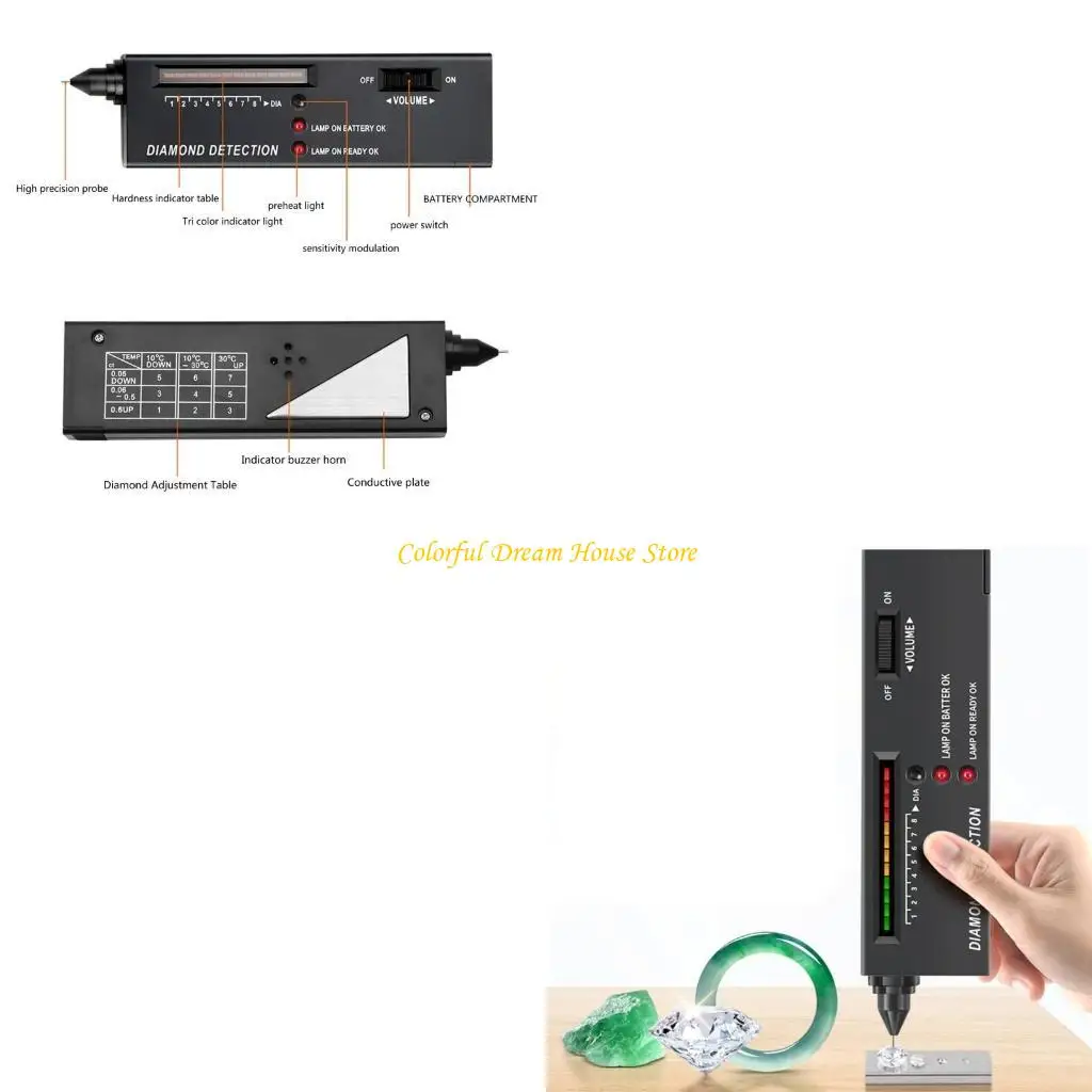 Practical Diamond Tester Pen Jewelry Testing Tool LED Tester Suitable for Quick and Safe Diamond Verification
Practical Diamond Tester Pen Jewelry Testing Tool LED Tester Suitable for Quick and Safe Diamond Verification
