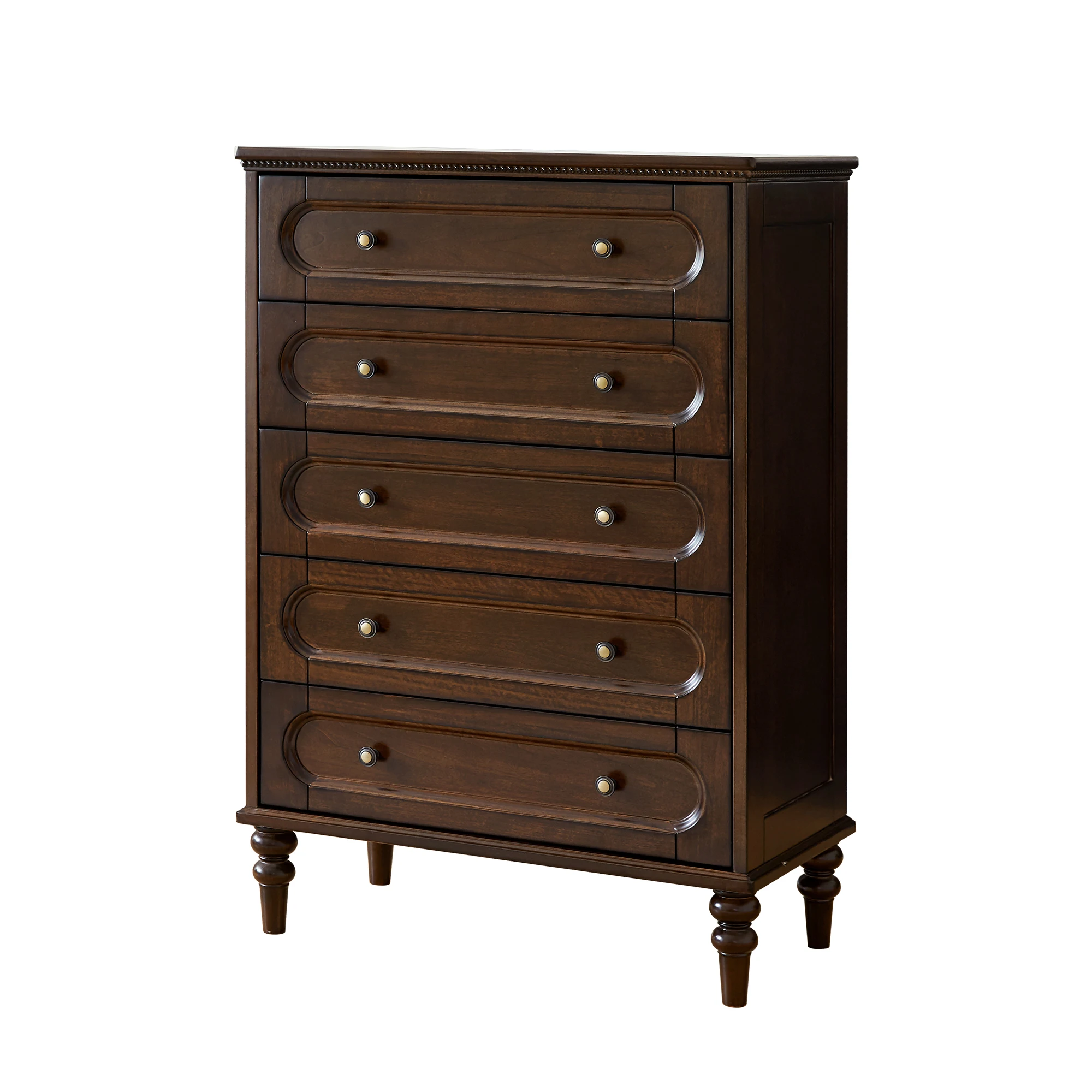 American-Style Solid Wood Chest of Drawers Bedroom Bedside Table Black Walnut Color Paint Locker Light Luxury
American-Style Solid Wood Chest of Drawers Bedroom Bedside Table Black Walnut Color Paint Locker Light Luxury