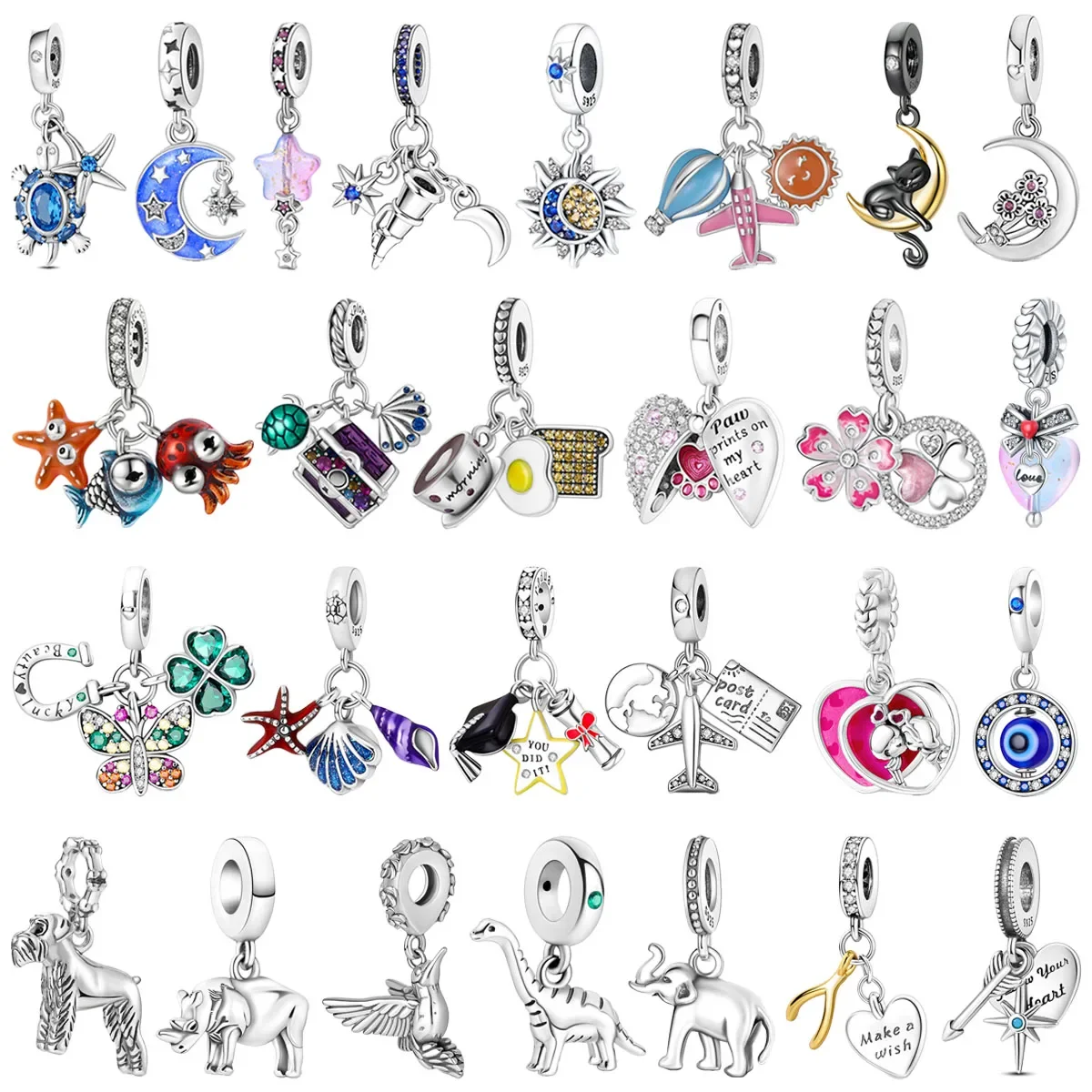 Original 925 Sterling Silver Animal Star Moon Shell Heart Day Flower Pendant Charm for Pandora DIY Bracelet Ladies Jewelry Gift
Original 925 Sterling Silver Animal Star Moon Shell Heart Day Flower Pendant Charm for Pandora DIY Bracelet Ladies Jewelry Gift