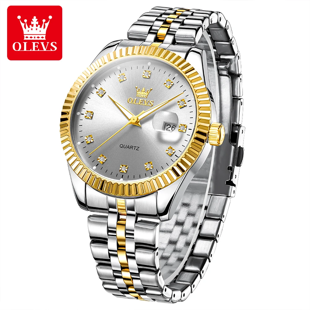 OLEVS Quartz Watch for Man New Original Luxury Diamond Stainless Steel Waterproof Luminous Date Business Men's Watches Gifts Set
OLEVS Quartz Watch for Man New Original Luxury Diamond Stainless Steel Waterproof Luminous Date Business Men's Watches Gifts Set