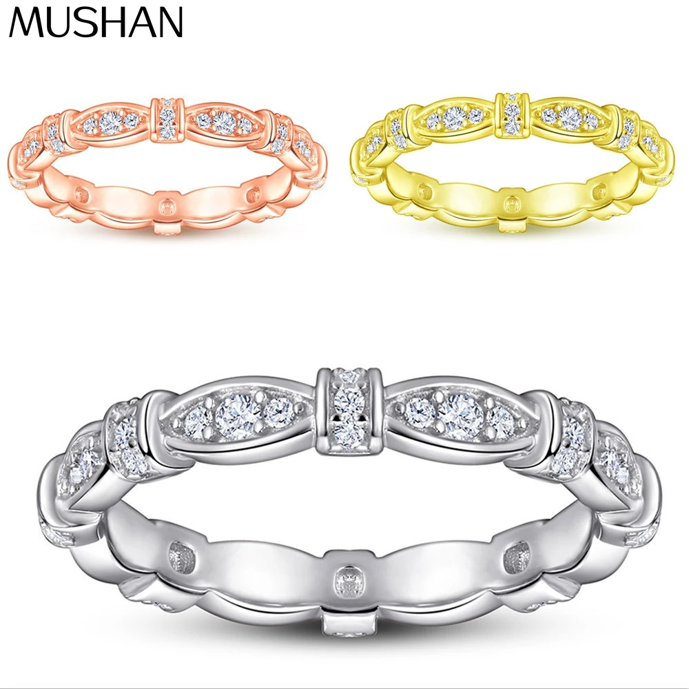 MuShan Jewelry 925 Sterling Silver Ring Wedding Band High Carbon Diamond Valentine Gift Luxury Jewelry Women Rings Fine Jewelry
MuShan Jewelry 925 Sterling Silver Ring Wedding Band High Carbon Diamond Valentine Gift Luxury Jewelry Women Rings Fine Jewelry