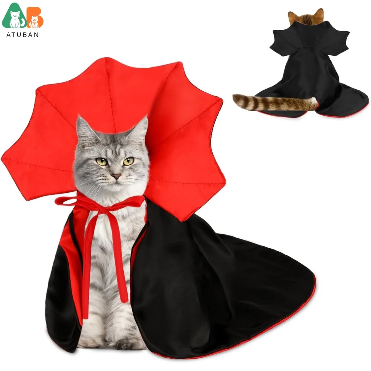 ATUBAN Cat Vampire Cloak Funny Dog Halloween Costumes Dog Mantle Apparel Pet Clothing Vampire Cape for Cat Puppy Small Dog
ATUBAN Cat Vampire Cloak Funny Dog Halloween Costumes Dog Mantle Apparel Pet Clothing Vampire Cape for Cat Puppy Small Dog