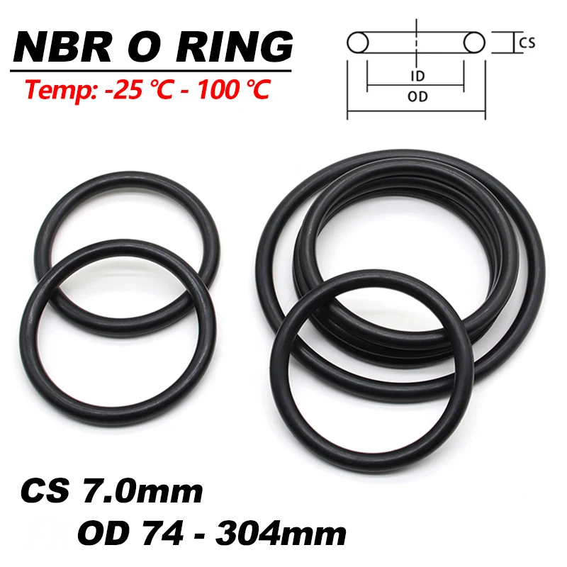 5Pcs NBR O Ring Sealing Gasket CS 5mm OD 74mm ~ 304mm Black Nitrile Butadiene Rubber Spacer Oil Resistance Washer Round Shape Ga
5Pcs NBR O Ring Sealing Gasket CS 5mm OD 74mm ~ 304mm Black Nitrile Butadiene Rubber Spacer Oil Resistance Washer Round Shape Ga