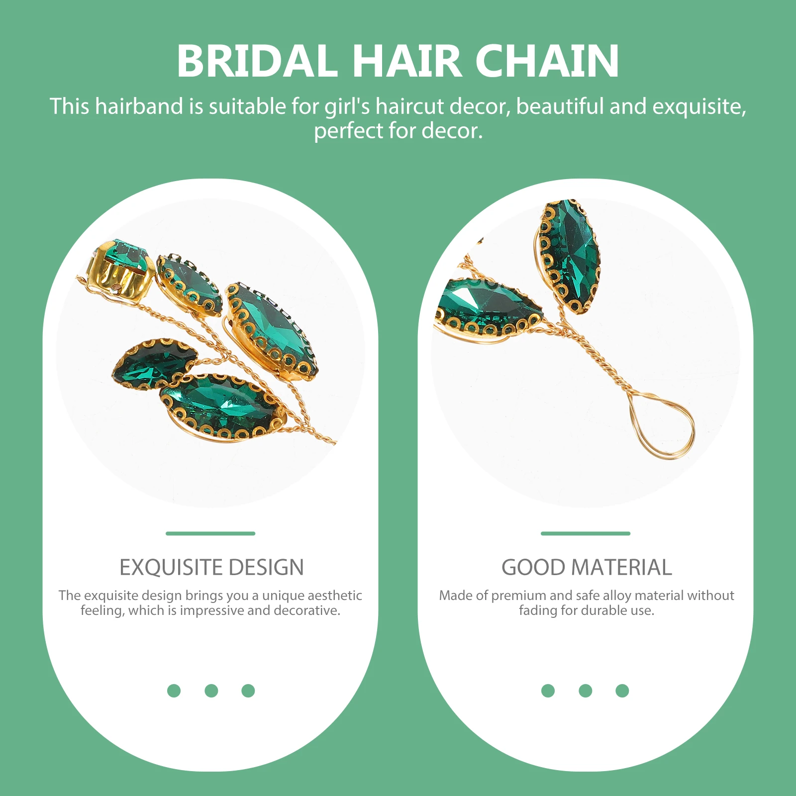 Green Hairband Bridal Headdress Wedding Headpiece Women Accessories Brides Chain Jeweled Decor Exquisite Design Lightweight
Green Hairband Bridal Headdress Wedding Headpiece Women Accessories Brides Chain Jeweled Decor Exquisite Design Lightweight