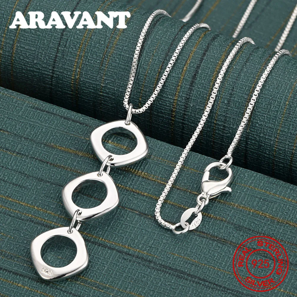 925 Sterling Silver Geometric Square Circle Pendant Necklace, Everyday Accessory For Women, Simple And Elegant Jewelry
925 Sterling Silver Geometric Square Circle Pendant Necklace, Everyday Accessory For Women, Simple And Elegant Jewelry