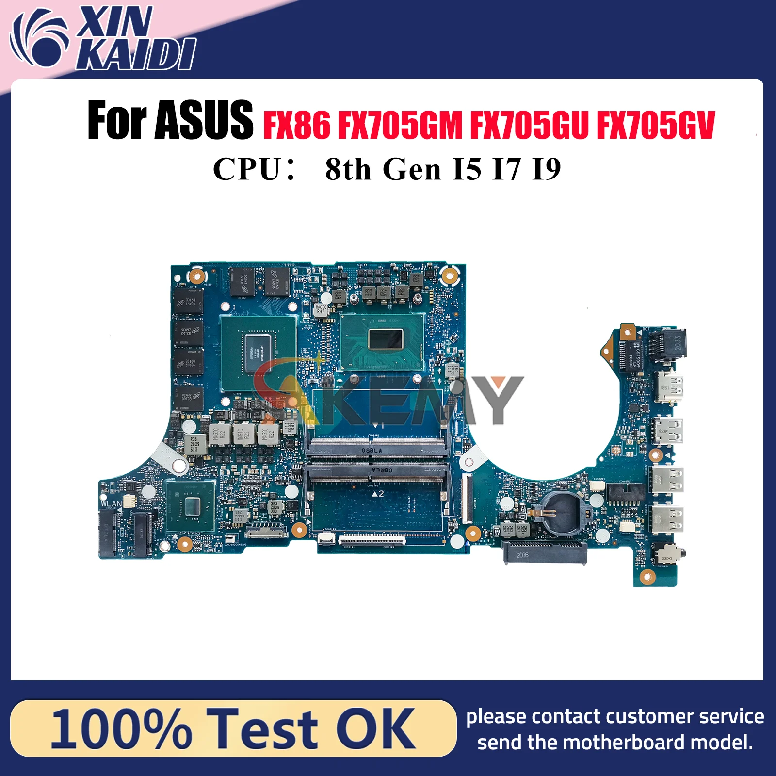 Материнская плата для ноутбука FX505GM для ASUS TUF Gaming FX705GM FX505 FX705GU FX86FE FX705GV FX86FD с процессором I5 I7 I9
Материнская плата для ноутбука FX505GM для ASUS TUF Gaming FX705GM FX505 FX705GU FX86FE FX705GV FX86FD с процессором I5 I7 I9