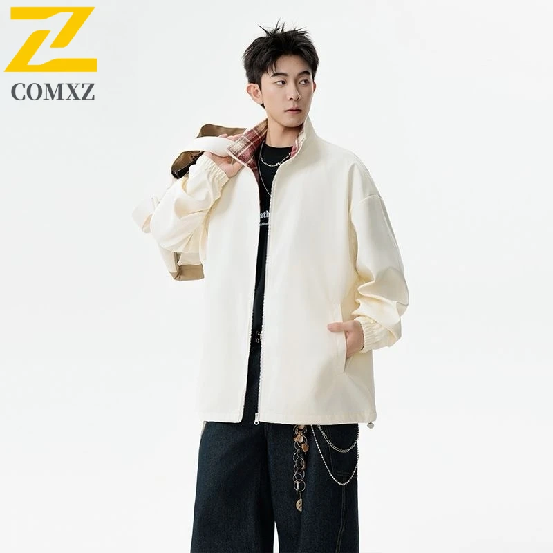 COMXZ Men Jacket Casual Grid Design Turndown Collar Travel Lightweight Windbreaker Camping Multifunctional Autumn Clothing
COMXZ Men Jacket Casual Grid Design Turndown Collar Travel Lightweight Windbreaker Camping Multifunctional Autumn Clothing