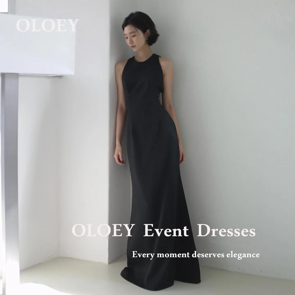 OLOEY Simple Black Evening Dresses Korea Photo Shoot Floor Length Sleeveless Wedding Party Gowns Corset Stretchy Free Customized
OLOEY Simple Black Evening Dresses Korea Photo Shoot Floor Length Sleeveless Wedding Party Gowns Corset Stretchy Free Customized