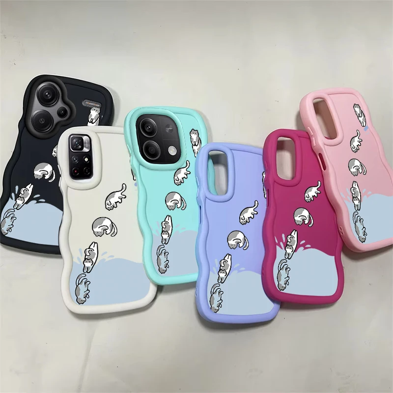 Funny Cute Cat Soft Macaron Wave Phone Case For Xiaomi Redmi A1 A2 A5 Plus + A3 11A 12 12C 13 13C 14C Note 11 14 14S Cover
Funny Cute Cat Soft Macaron Wave Phone Case For Xiaomi Redmi A1 A2 A5 Plus + A3 11A 12 12C 13 13C 14C Note 11 14 14S Cover