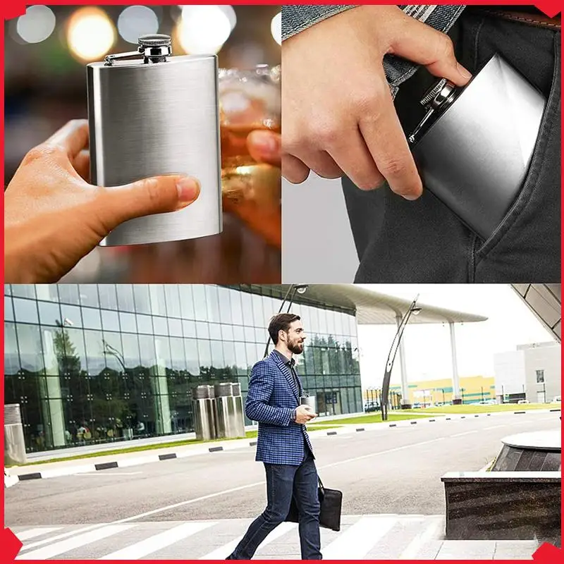 B17B 4X Hip Flask With Funnel, 4 Oz Stainless Steel Whiskey Flask 100% Leak Proof, Portable Pocket Hip Flask For Men
B17B 4X Hip Flask With Funnel, 4 Oz Stainless Steel Whiskey Flask 100% Leak Proof, Portable Pocket Hip Flask For Men