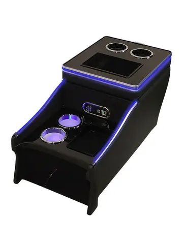 Per Mercedes Benz Vito Scatola console bracciolo anteriore Classe V Luce laterale Scatola bracciolo portaoggetti per auto con ricarica wireless