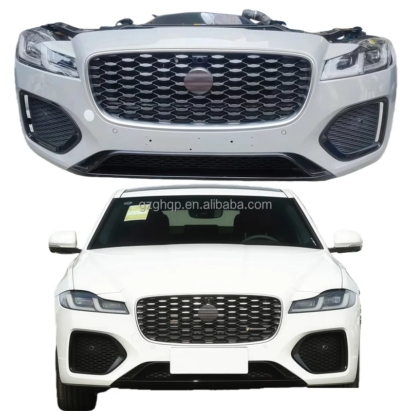 Front Bumper Assembly with Cooling Fan, Original Bumper Grille, and White Body Kit for XF/XFL Models, 2021-2025.
Front Bumper Assembly with Cooling Fan, Original Bumper Grille, and White Body Kit for XF/XFL Models, 2021-2025.