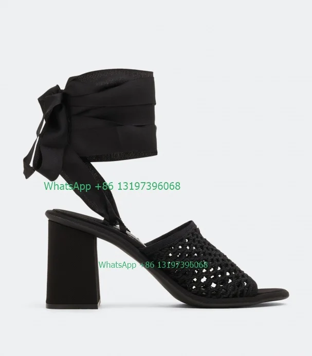 Lady Lace-up Black Hollow Design Sandals Summer Elegant Dress High Heels Sexy Hollow Pumps Suede Daily Shoes Size 46 Footwear
Lady Lace-up Black Hollow Design Sandals Summer Elegant Dress High Heels Sexy Hollow Pumps Suede Daily Shoes Size 46 Footwear