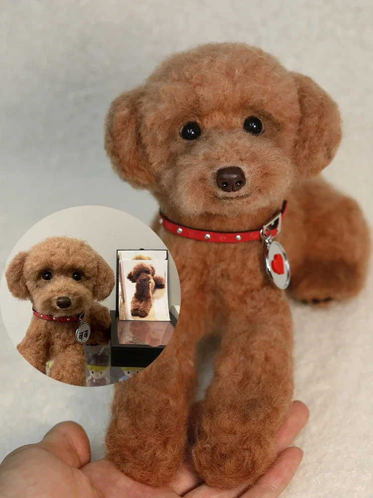 Wool Felt Customized Pet Luxury Desktop Ornament Dog Model Photo Memorial Creative Gift Handmade Teddy
Wool Felt Customized Pet Luxury Desktop Ornament Dog Model Photo Memorial Creative Gift Handmade Teddy