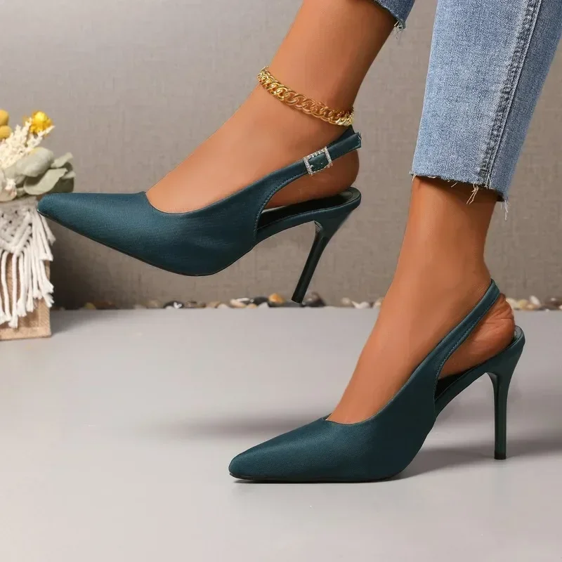 2025 Ladies Shoes Slingbacks Women's High Heels Plus Size Dress Pumps Women Pointed Toe Thin Heels Buckle Strap Women's Sandals
2025 Ladies Shoes Slingbacks Women's High Heels Plus Size Dress Pumps Women Pointed Toe Thin Heels Buckle Strap Women's Sandals