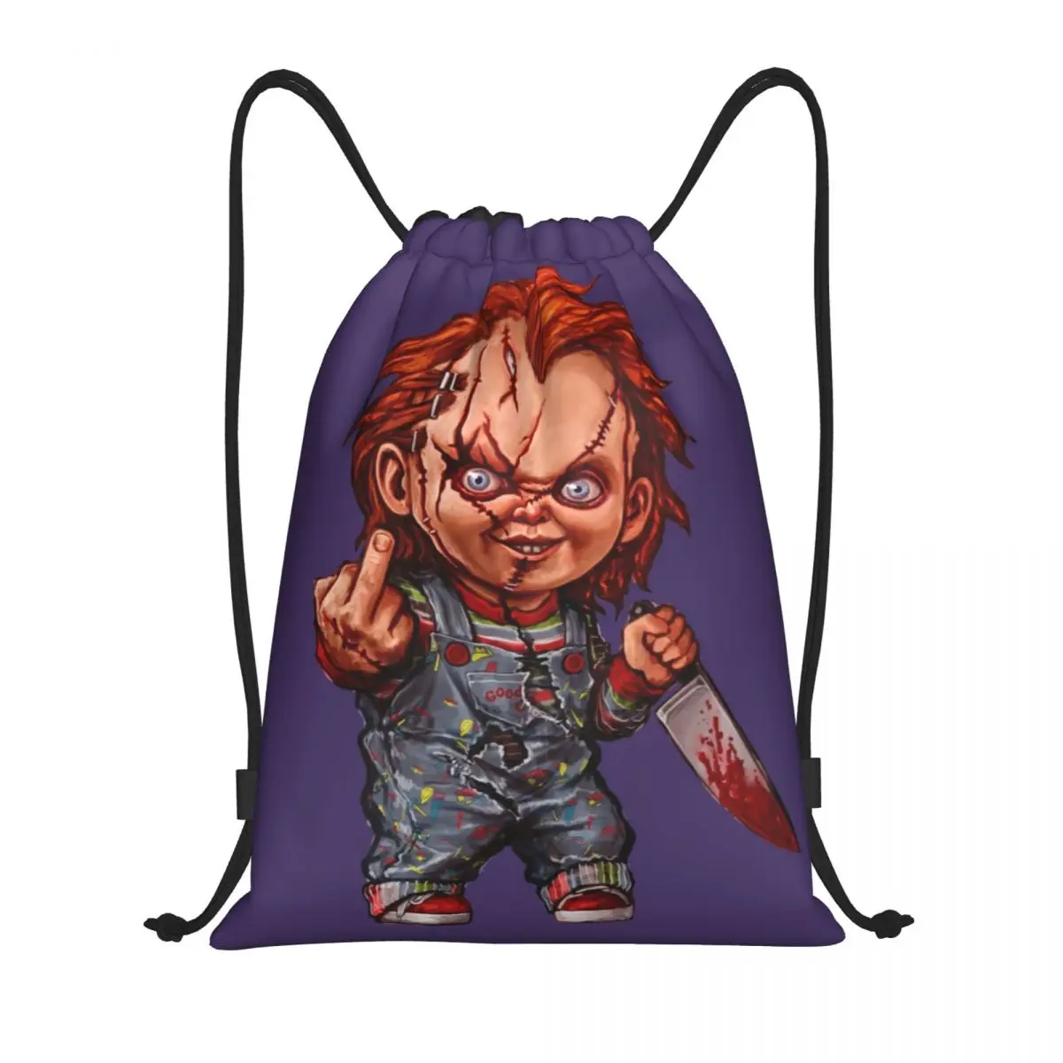Custom The Killer Doll Chucky Drawstring Bags Men Women Lightweight Child's Play Horror Movie Sports Gym Storage Backpack
Custom The Killer Doll Chucky Drawstring Bags Men Women Lightweight Child's Play Horror Movie Sports Gym Storage Backpack