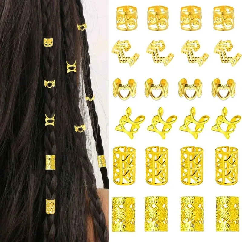 120pcs Heart Shaped Gold Silver Dreadlock Hair Rings Ear Cuffs Metal Braid Hair Accessories Boho Diy Hairstyle Decor for Women
120pcs Heart Shaped Gold Silver Dreadlock Hair Rings Ear Cuffs Metal Braid Hair Accessories Boho Diy Hairstyle Decor for Women