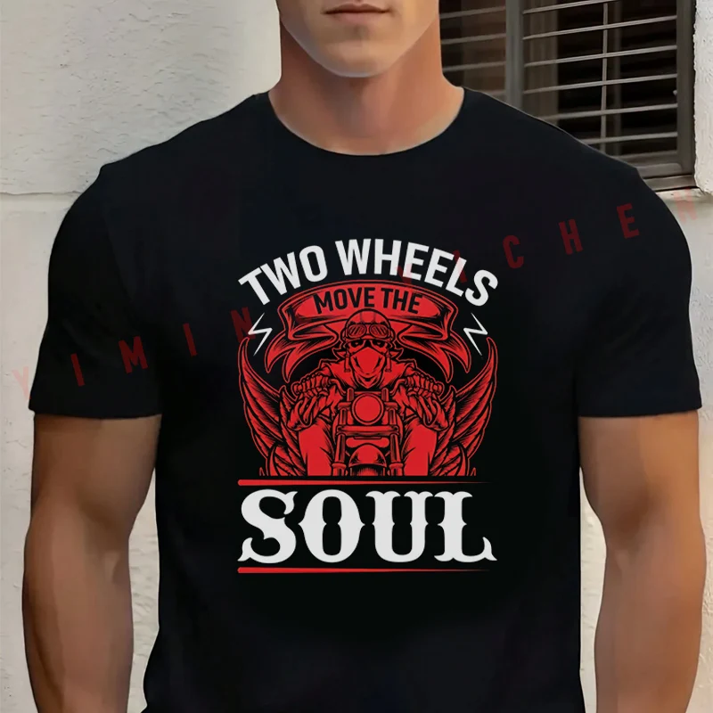 Two Wheels Soul Graphic Motorcycle Fashion T-shirt Cotton Summer Comfortable Top Short Sleeve Men's And Women's Trend Clothing
Two Wheels Soul Graphic Motorcycle Fashion T-shirt Cotton Summer Comfortable Top Short Sleeve Men's And Women's Trend Clothing