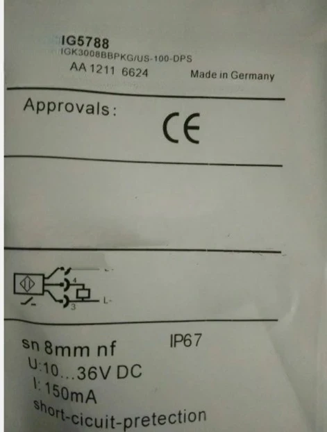 Совершенно новый оригинальный IG5788 IG0011 IFT240 Fi0.8-KH03-CN6L Fi0.8-KH03-ON6L Fi0.8-KH03-CP6L Fi0.8-KH03-OP6L Быстрая транспортировка
Совершенно новый оригинальный IG5788 IG0011 IFT240 Fi0.8-KH03-CN6L Fi0.8-KH03-ON6L Fi0.8-KH03-CP6L Fi0.8-KH03-OP6L Быстрая транспортировка