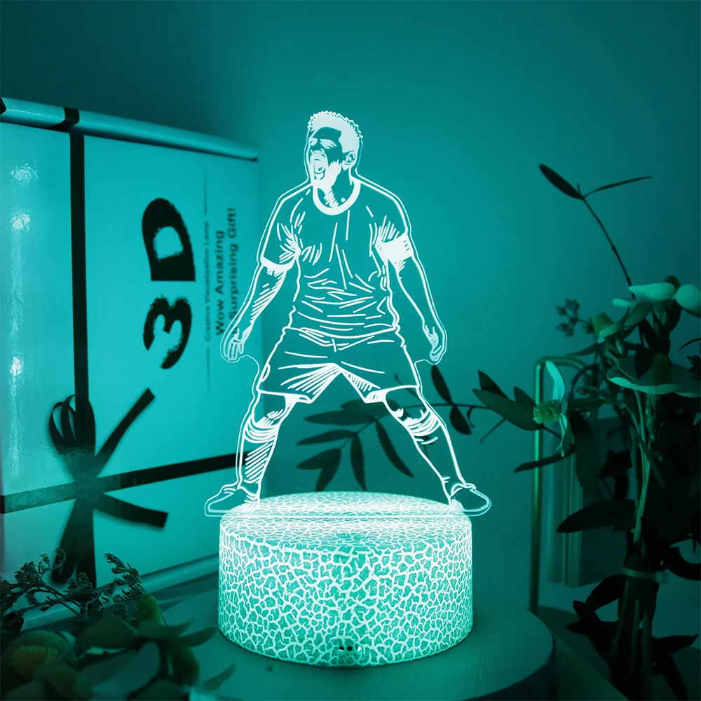 Soccer Player Led Night Light With 16 Color Changing Remote Control Atmosphere Table Lamp For Sports Fans' Home Decor
Soccer Player Led Night Light With 16 Color Changing Remote Control Atmosphere Table Lamp For Sports Fans' Home Decor