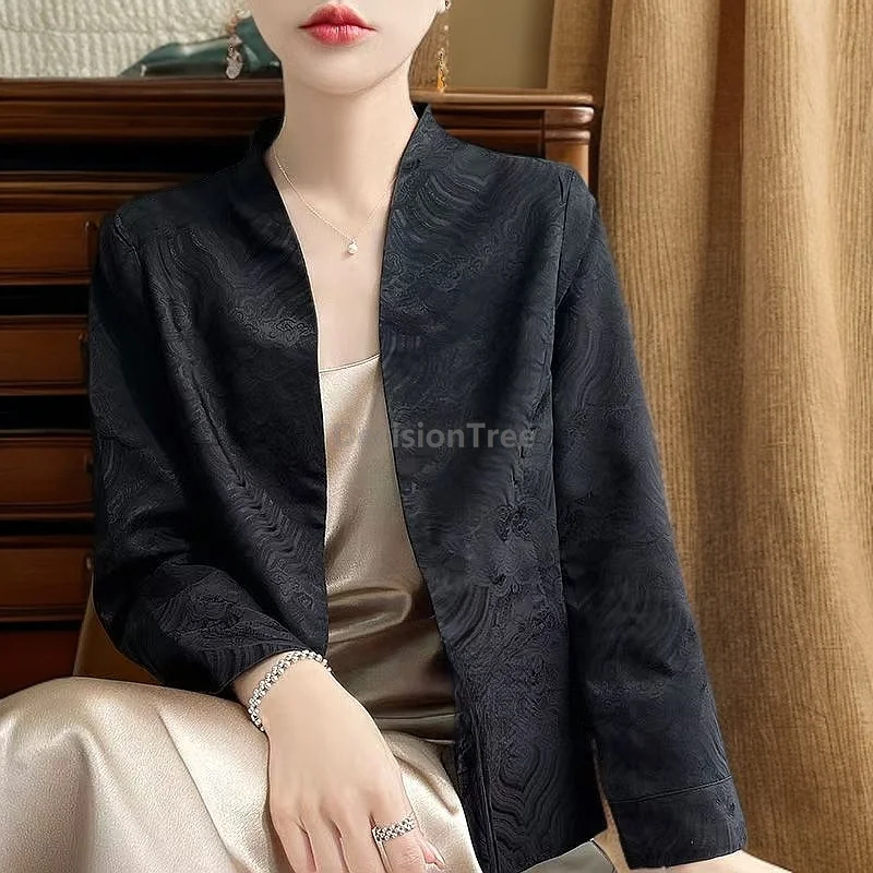 New Chinese-style Ancient Pattern Heavy Jacquard Women Chinese-style Suit Long Sleeve Blazers Tang suit Temperament Jacket
New Chinese-style Ancient Pattern Heavy Jacquard Women Chinese-style Suit Long Sleeve Blazers Tang suit Temperament Jacket