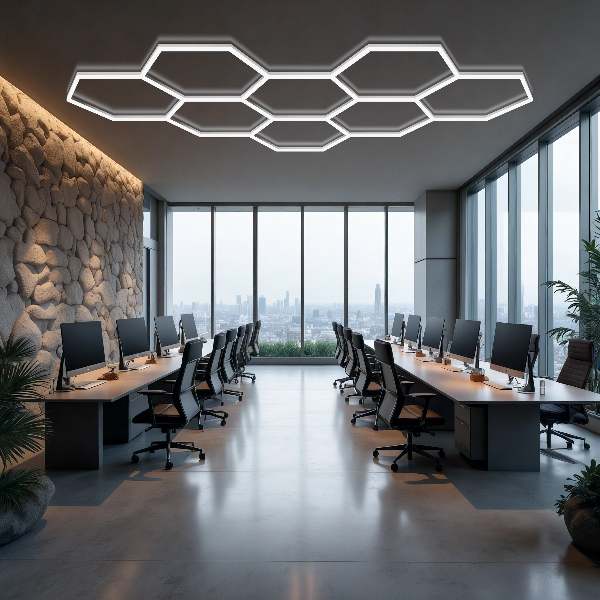Commercial Hexagon Garage Led Light Ceiling Luxury Led Indoor Showroom Lights 6000K
Commercial Hexagon Garage Led Light Ceiling Luxury Led Indoor Showroom Lights 6000K