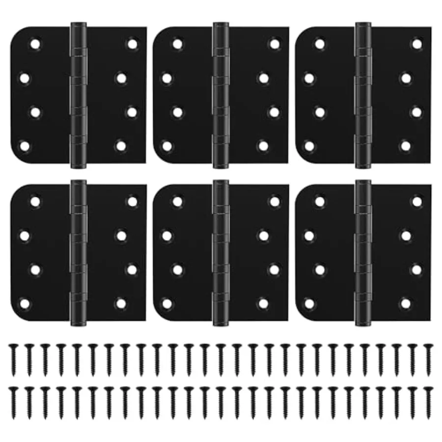 Ball Bearing Door Hinges, 4 x 4 Inch Black Door Hinges, Heavy Duty Stainless Steel Hinges, Square and 5/8'' Radius Corner, Smoo
Ball Bearing Door Hinges, 4 x 4 Inch Black Door Hinges, Heavy Duty Stainless Steel Hinges, Square and 5/8'' Radius Corner, Smoo