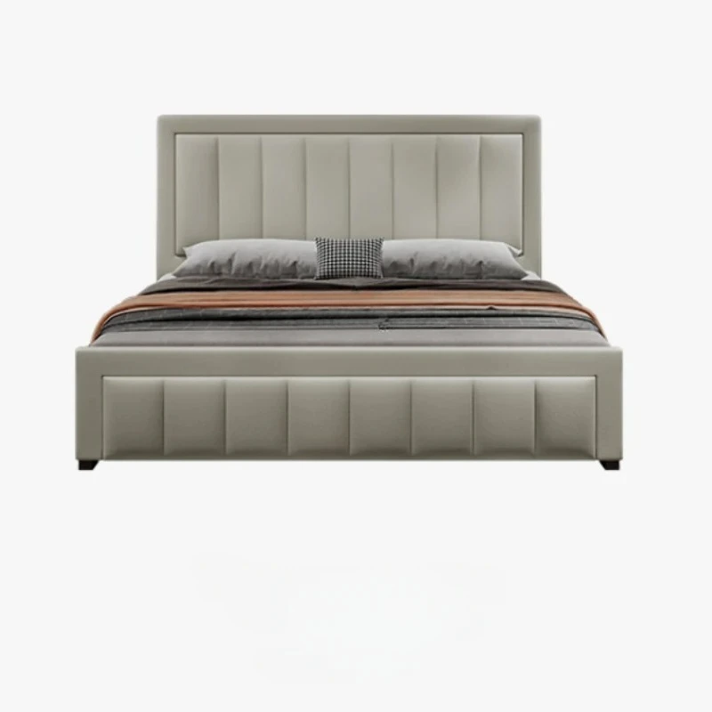 Modern Simple Genuine Leather Bed Master Bedroom Double Designer High Backrest Piano Keys Elegant Soft Bag High-End Leather Bed
Modern Simple Genuine Leather Bed Master Bedroom Double Designer High Backrest Piano Keys Elegant Soft Bag High-End Leather Bed
