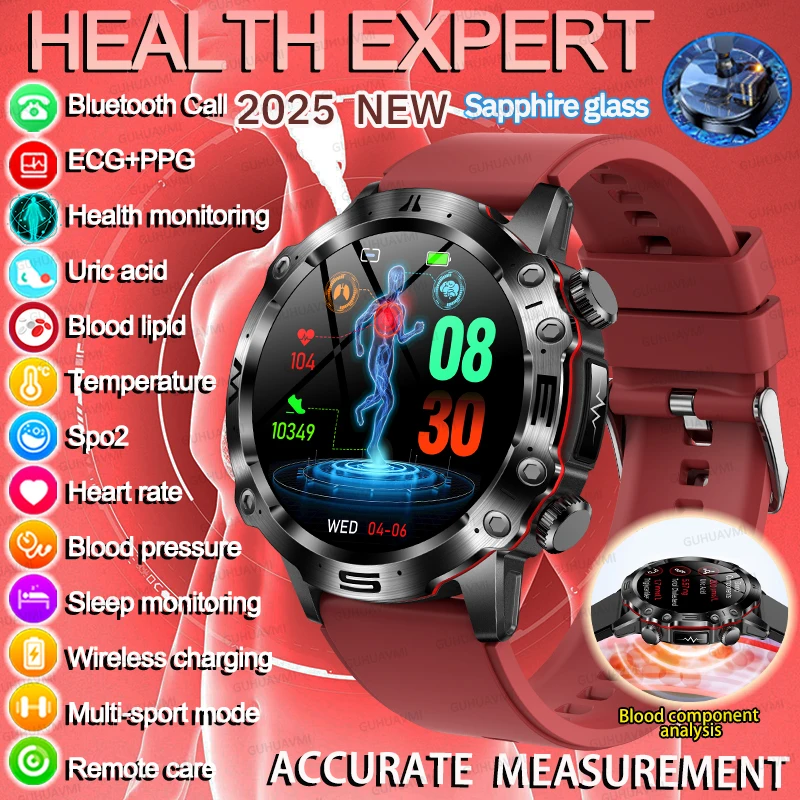 GUHUAVMI Новые мужские умные часы с лазерной диагностикой здоровья, жирная кислота, ЭКГ + PPG, точное артериальное давление, спортивные часы с HD-вызовом
GUHUAVMI Новые мужские умные часы с лазерной диагностикой здоровья, жирная кислота, ЭКГ + PPG, точное артериальное давление, спортивные часы с HD-вызовом