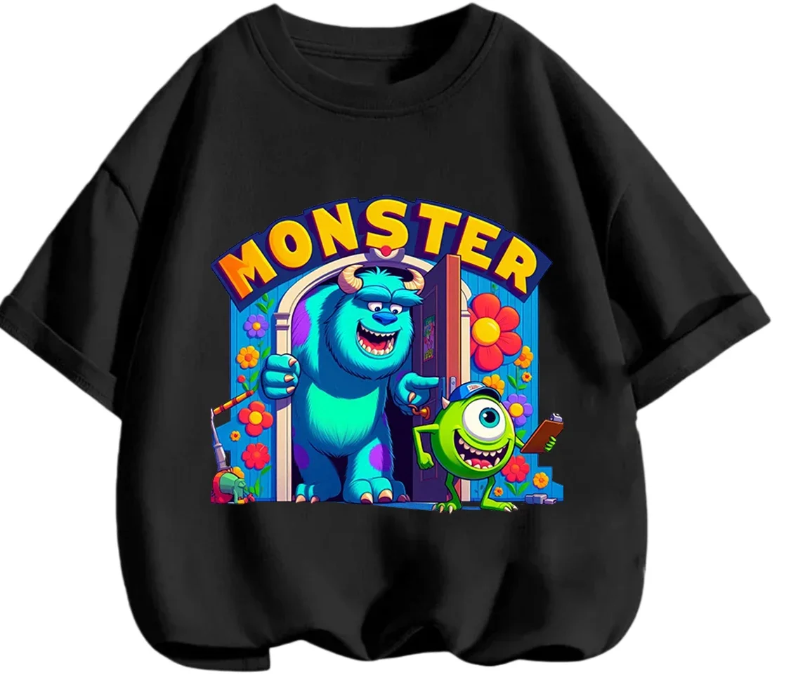 Детская модная футболка Monsters Inc, летние милые повседневные топы с круглым вырезом и рисунком, от 3 до 14 лет
Детская модная футболка Monsters Inc, летние милые повседневные топы с круглым вырезом и рисунком, от 3 до 14 лет