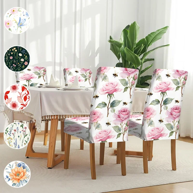 Elastic printed dining chair cover, flower and green plant pattern, dustproof and non-slip removable and washable dining chair
Elastic printed dining chair cover, flower and green plant pattern, dustproof and non-slip removable and washable dining chair