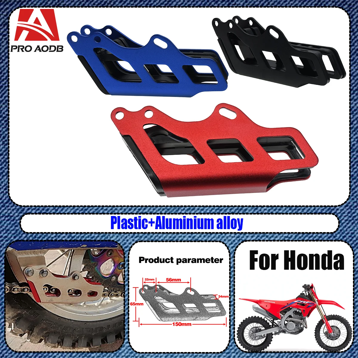 Aluminum Chain Guide Guard Protector For Honda CRF450R CRF450RX CRF450X CRF450L CRF450RL CRF125R CRF250R CRF250RX CRF250X 05-21
Aluminum Chain Guide Guard Protector For Honda CRF450R CRF450RX CRF450X CRF450L CRF450RL CRF125R CRF250R CRF250RX CRF250X 05-21