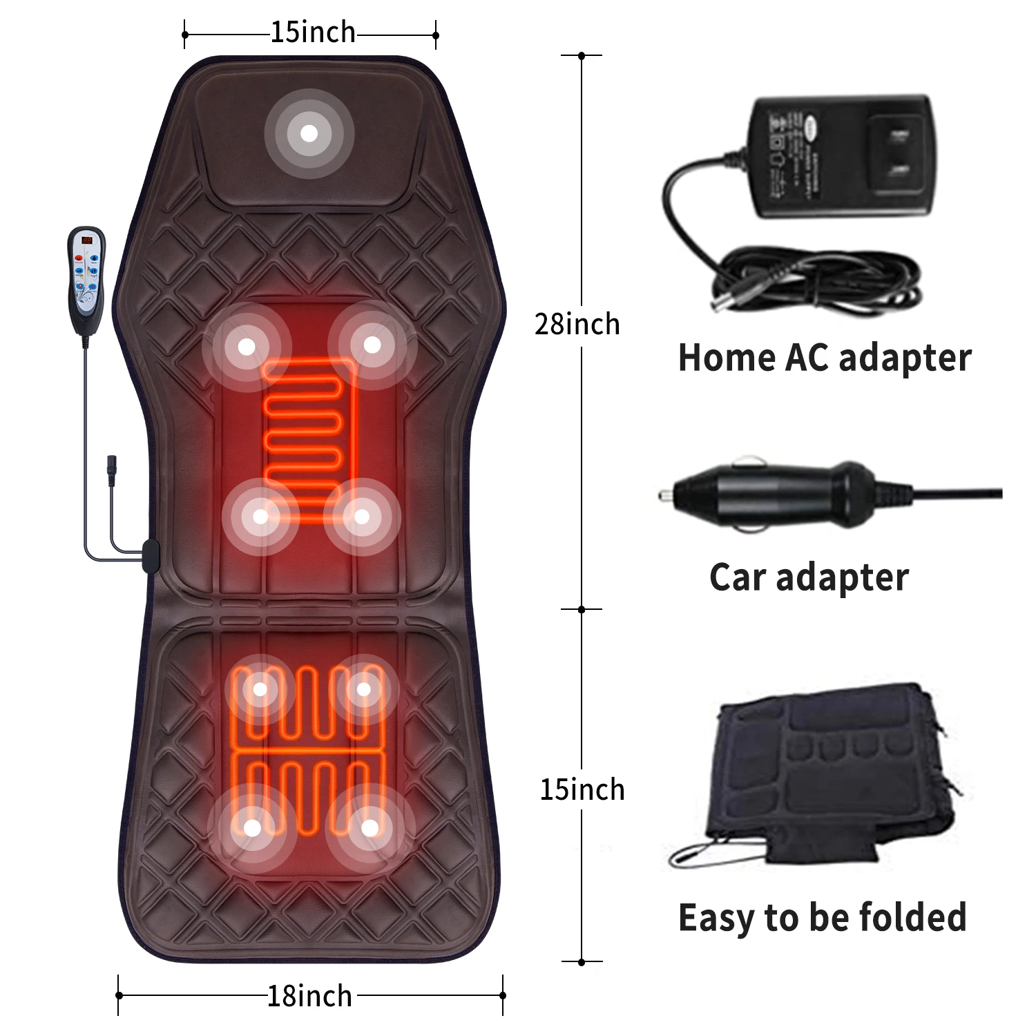 Electric Massage Cushion Car Home Use Wear-Resistant Leather Constant Temperature Hot Compress Full-Body Massage Chair Cushion
Electric Massage Cushion Car Home Use Wear-Resistant Leather Constant Temperature Hot Compress Full-Body Massage Chair Cushion