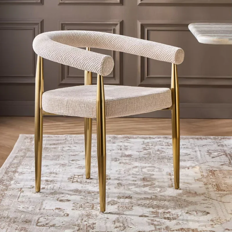 Modern style stainless steel leg fabric upholstered dining chair with tufted armrests, suitable for families, hotels and villas
Modern style stainless steel leg fabric upholstered dining chair with tufted armrests, suitable for families, hotels and villas