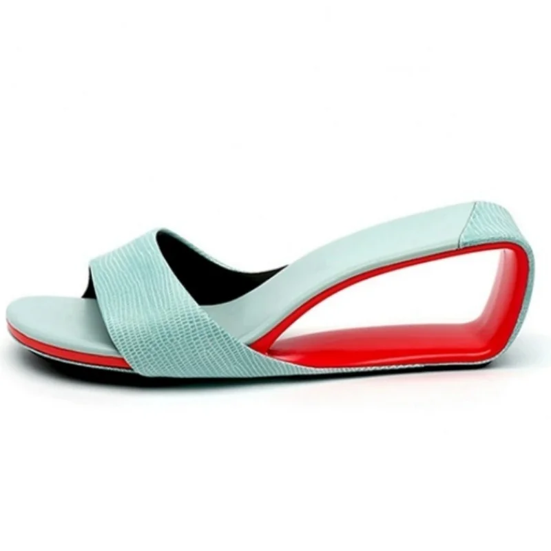 Летние пикантные женские тапочки с открытым носком, однотонные женские сандалии на необычном каблуке с круглым носком, повседневная модельная универсальная женская обувь
Летние пикантные женские тапочки с открытым носком, однотонные женские сандалии на необычном каблуке с круглым носком, повседневная модельная универсальная женская обувь