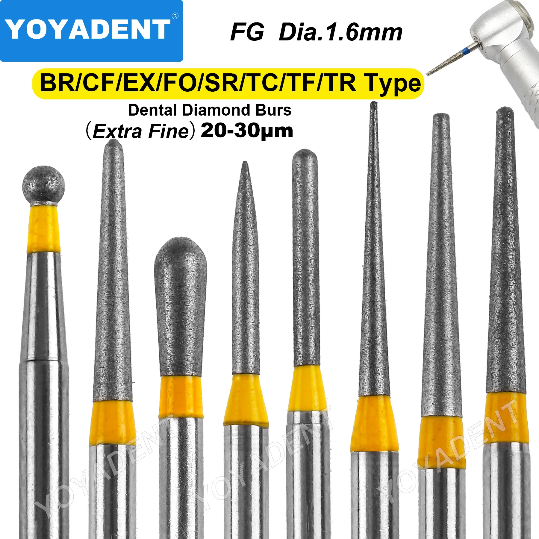 10Pcs FG Dental Burs Extra Fine Diamond Burs Dentistry Drills High Speed Turbines Bur Dental Lab Polishing Tools Dia.1.6mm
10Pcs FG Dental Burs Extra Fine Diamond Burs Dentistry Drills High Speed Turbines Bur Dental Lab Polishing Tools Dia.1.6mm