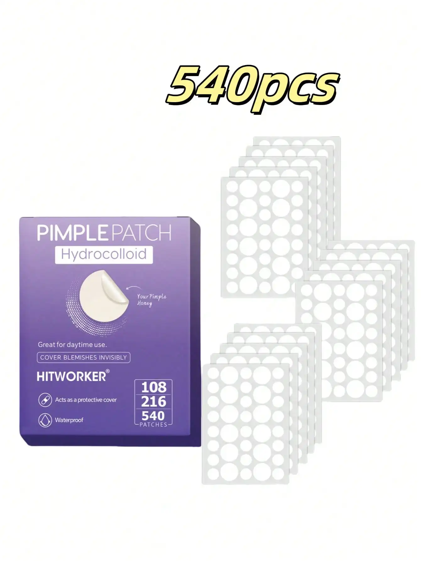 540/216/108 Patches Hydrocolloid Acne Patches, Blemishes Pimples Covering Patch Invisible Acne Patches
540/216/108 Patches Hydrocolloid Acne Patches, Blemishes Pimples Covering Patch Invisible Acne Patches
