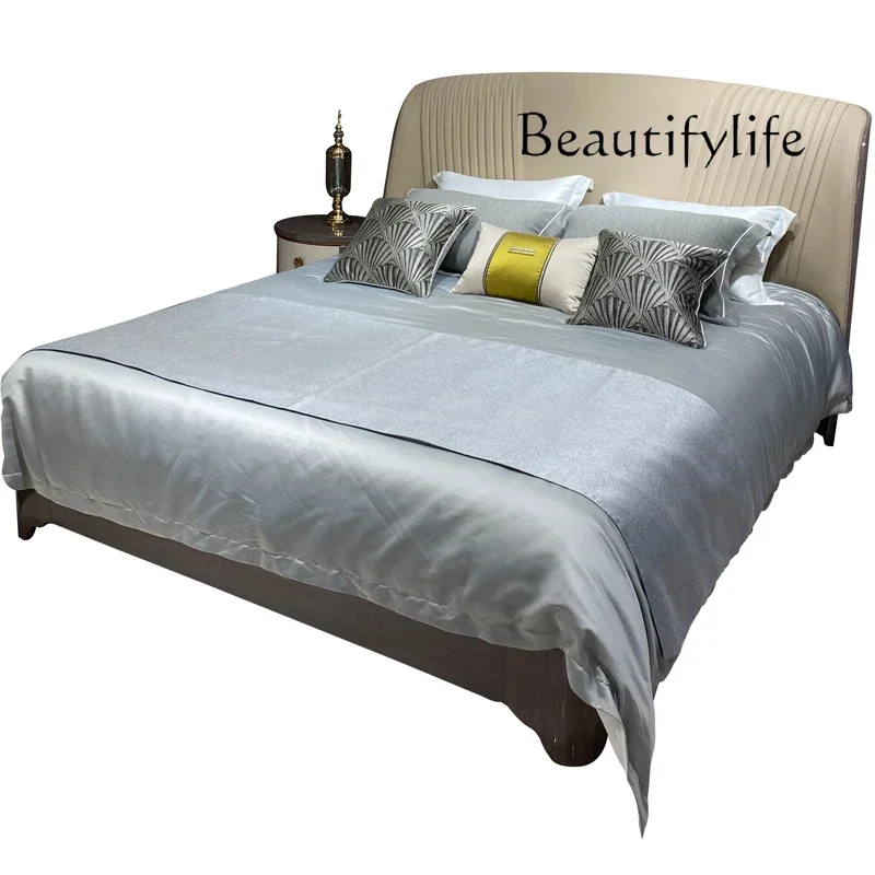 Итальянская кожаная кровать, кровать для спальни (большая и маленькая), 1,8 метра, свадебная кровать, современный люксовый комплект X
Итальянская кожаная кровать, кровать для спальни (большая и маленькая), 1,8 метра, свадебная кровать, современный люксовый комплект X