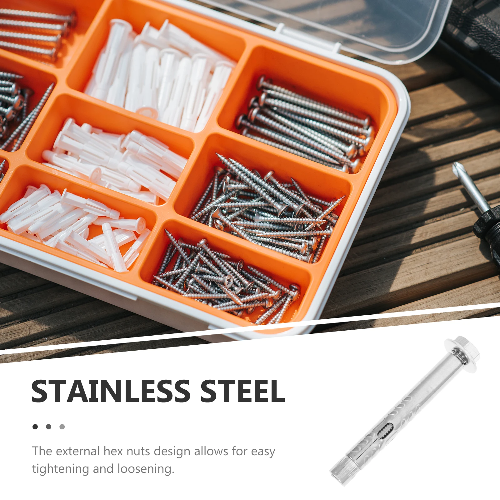 6 Pcs Expansion Bolt Set Screw Anchor Bolts for Concrete Sleeve Heavy Duty 304 Stainless Steel
6 Pcs Expansion Bolt Set Screw Anchor Bolts for Concrete Sleeve Heavy Duty 304 Stainless Steel