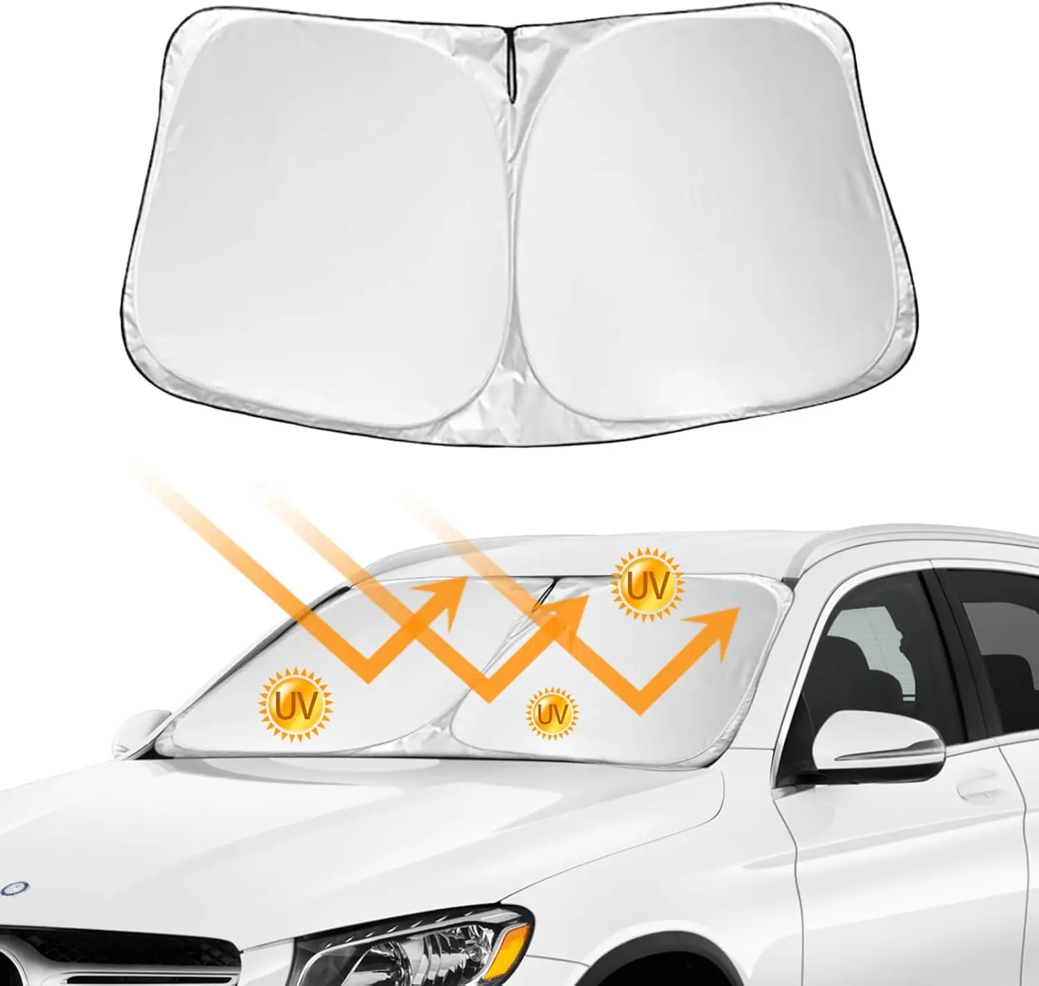 Windshield Sun Shade for Mercedes Benz GLC 2016-2026 - UV Ray Reflector
Windshield Sun Shade for Mercedes Benz GLC 2016-2026 - UV Ray Reflector