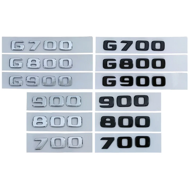 Chrome Black Car Trunk Letters Sticker Emblem Badge Decal For Mercedes Benz G700 G800 G900 Logo 3D ABS Stickers Accessories
Chrome Black Car Trunk Letters Sticker Emblem Badge Decal For Mercedes Benz G700 G800 G900 Logo 3D ABS Stickers Accessories
