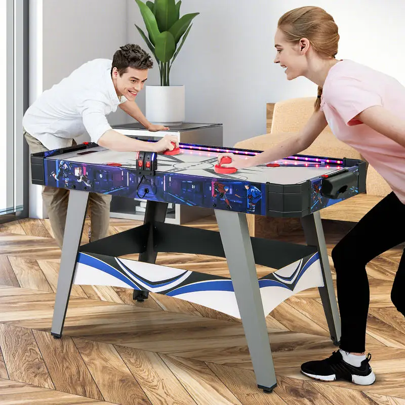Air Powered Hockey Game Table with 2 Pushers and Pucks-Blue
Air Powered Hockey Game Table with 2 Pushers and Pucks-Blue