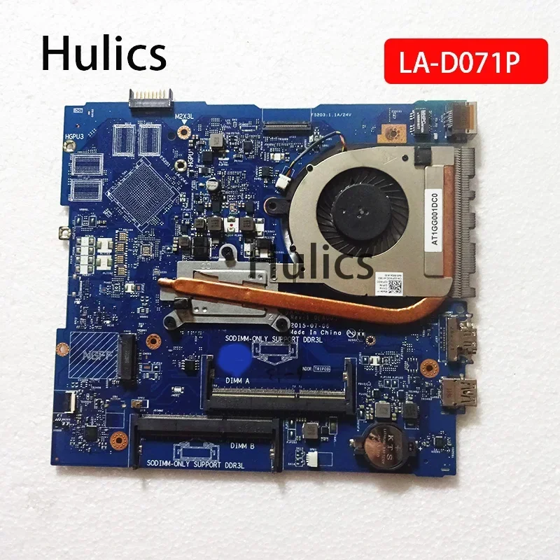 Hulics Used FOR Dell Inspiron 17 5559 Laptop Motherboard LA-D071P Mainboard Sixth Generation I3 CPU MAIN Board Heatsink
Hulics Used FOR Dell Inspiron 17 5559 Laptop Motherboard LA-D071P Mainboard Sixth Generation I3 CPU MAIN Board Heatsink